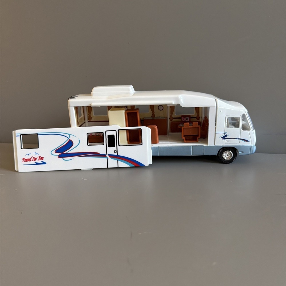 "Travel for You" Mini Camper RV Motorhome Toy/Collectible with Accessories